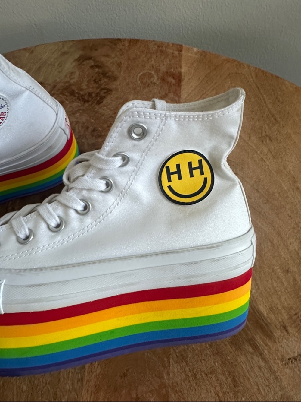 Converse x Miley Cyrus Platform Chuck Taylors Rainbow Platform - Picture 4 of 7